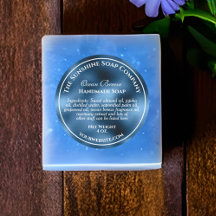 Produits cosmétiques savon de style vintage bleu f