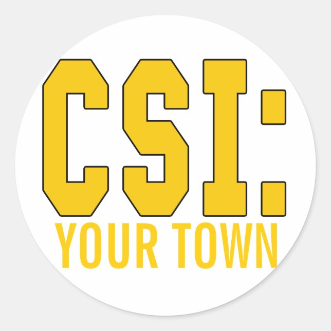 Sticker Rond Produits CSI PERSONNALISÉS (Devant)