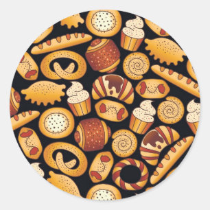 Sticker Rond Produits de boulangerie