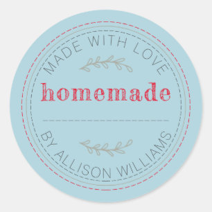 Sticker Rond Produits de Boulangerie Maison Rustiques Confiture