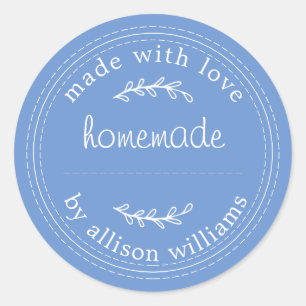 Sticker Rond Produits de boulangerie maison rustiques Conserve