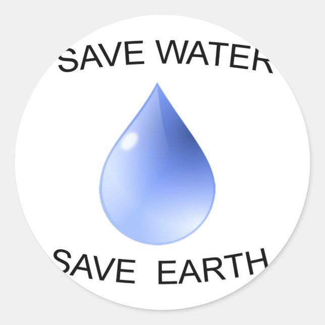 Sticker Rond Produits de conservation de l'eau ! (Devant)