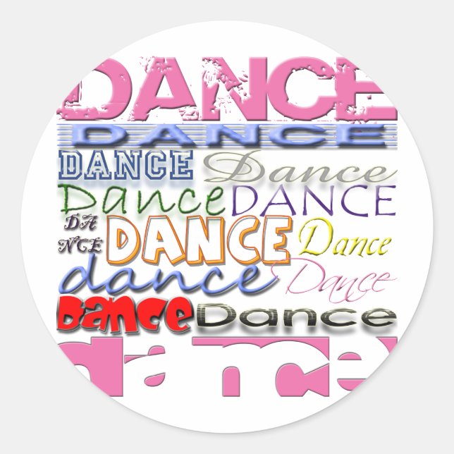 Sticker Rond Produits de Dance Dancer (Devant)