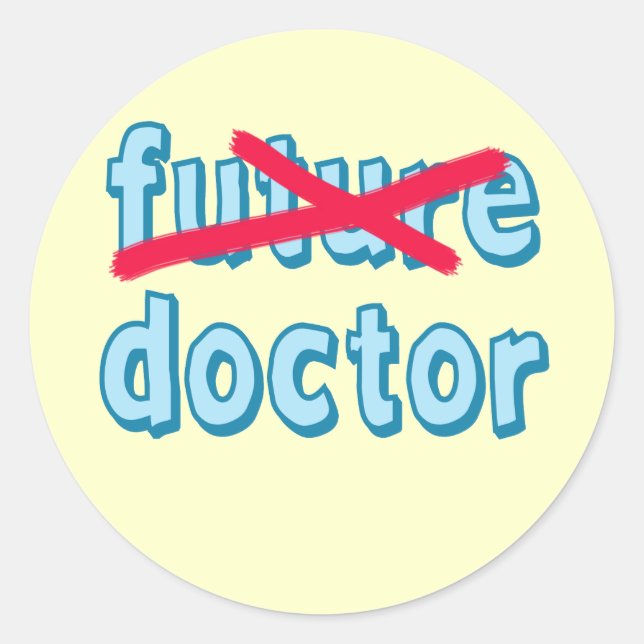 Sticker Rond Produits de doctorat (Devant)