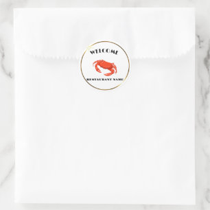 Sticker Rond Produits de la mer modernes accueil Crâne rouge no