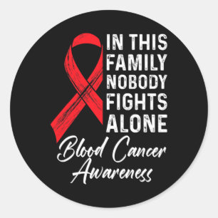 Sticker Rond Produits de sensibilisation au cancer du sang pour