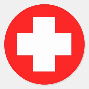 Sticker Rond Produits et conceptions de Croix-Rouge !
