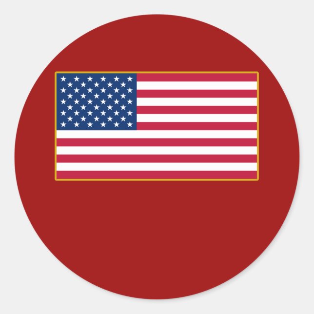 Sticker Rond Produits personnalisables American Flag (Devant)