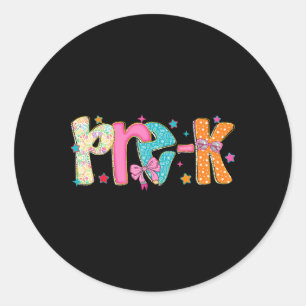 Sticker Rond Prof Pré-maternelle Préparatoire Rentrée Scolaire