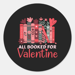 Sticker Rond Professeur de lecture Saint-Valentin Tout réservé