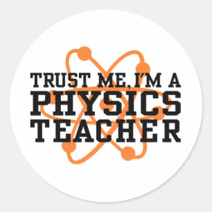 Sticker Rond Professeur de physique