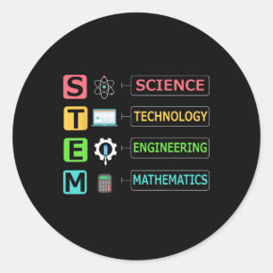 Sticker Rond Professeur de sciences de la technologie de l'ingé