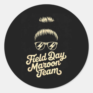 Sticker Rond Professeur de tournoi de football de l'équipe Maro