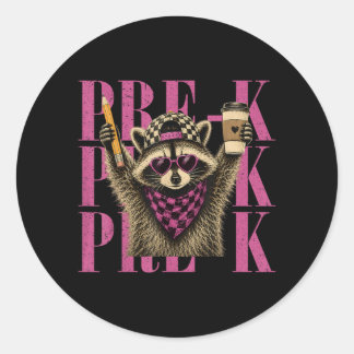 Sticker Rond Professeur d'école maternelle pré-K drôle Fvibesl