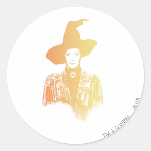Sticker Rond Professeur Minerva McGonagall (Devant)