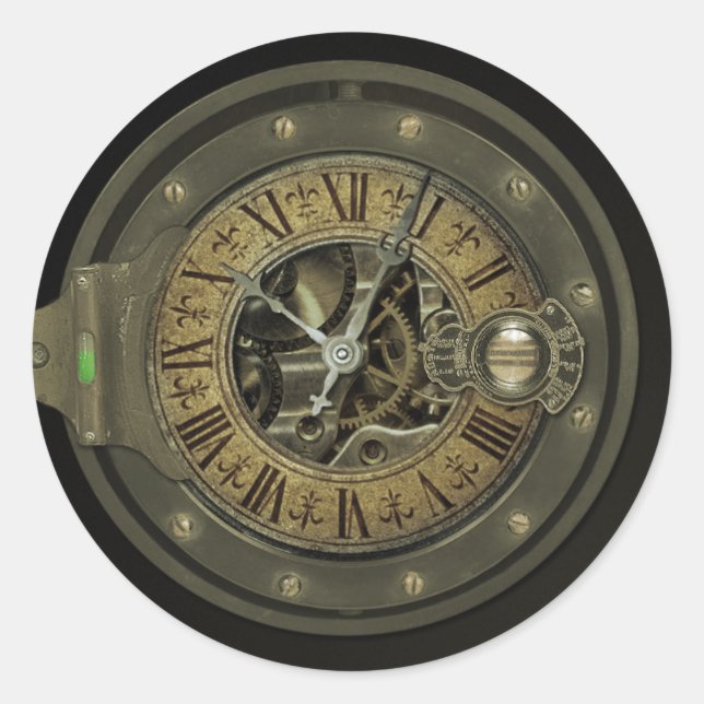 Sticker Rond Professeur Temple's Transtemporator (Devant)