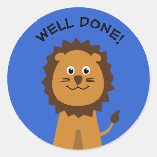 Sticker Rond Professeurs de lion faits par bien bleus