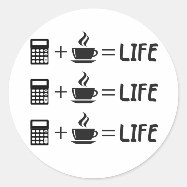 Sticker Rond Profession comptable (Devant)