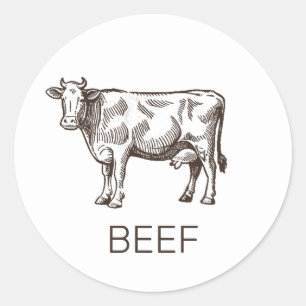 Sticker Rond Professional Custom Beef Mariage Repas Choice Cla