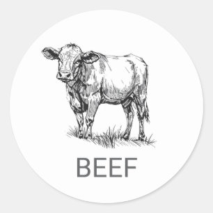 Sticker Rond Professional Custom Beef Mariage Repas Choice Cla