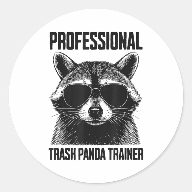 Sticker Rond Professional Trash Panda Trainer  (Devant)