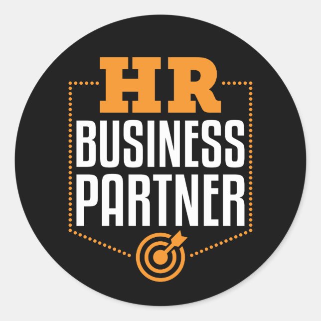 Sticker Rond Professionnel des ressources humaines (Devant)