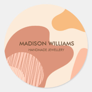 Sticker Rond Professionnel Personnalisé Façades Pastel Modernes