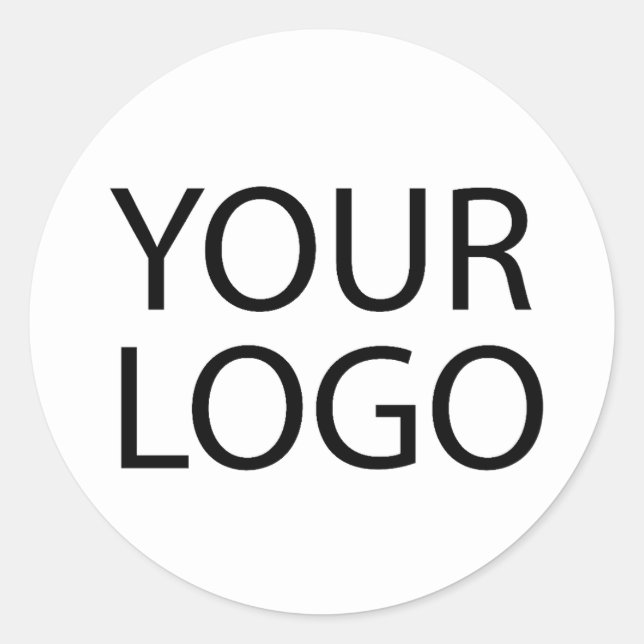 Sticker Rond Professionnel Personnalisé Logo Entreprise Blanc (Devant)