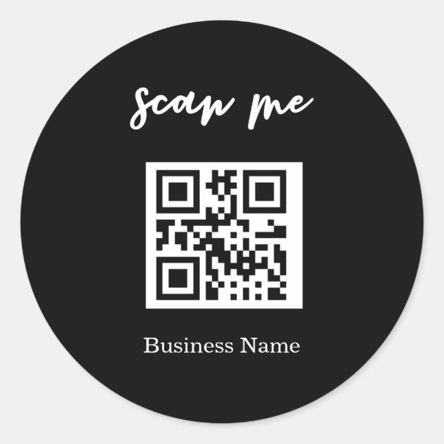 Sticker Rond Professionnel QR Code Entreprise personnalisée (Devant)