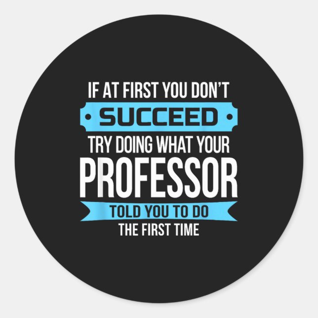 Sticker Rond Professor Funny Appreciation Gift  (Devant)