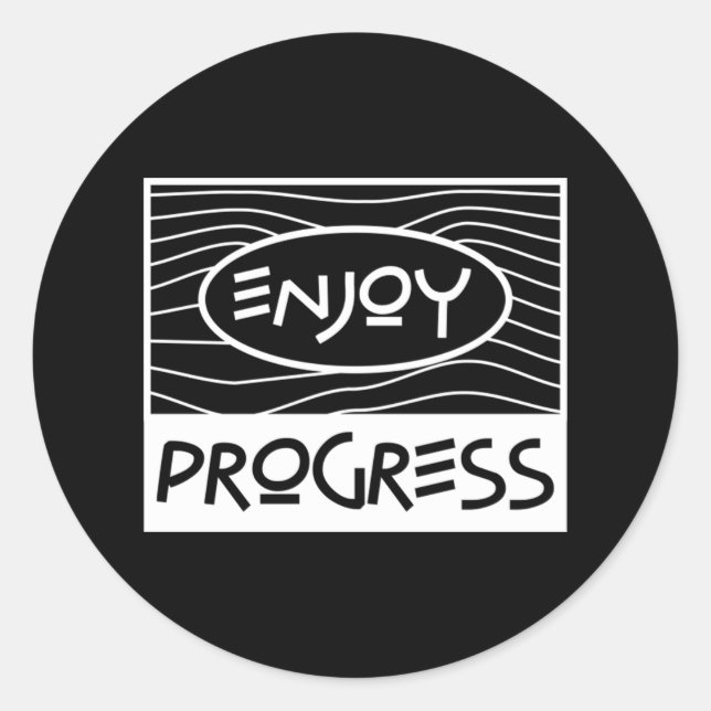 Sticker Rond profiter des progrès 44 (Devant)