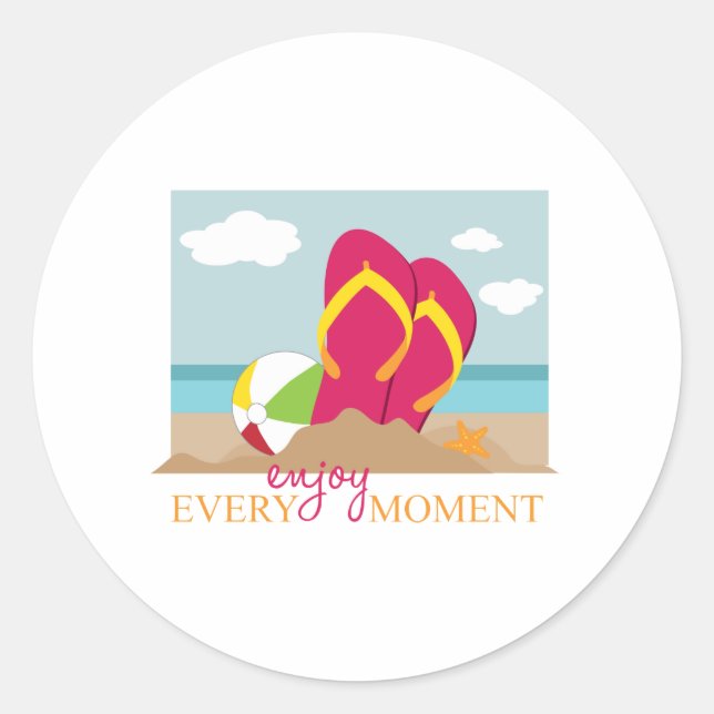 Sticker Rond Profitez de chaque moment (Devant)