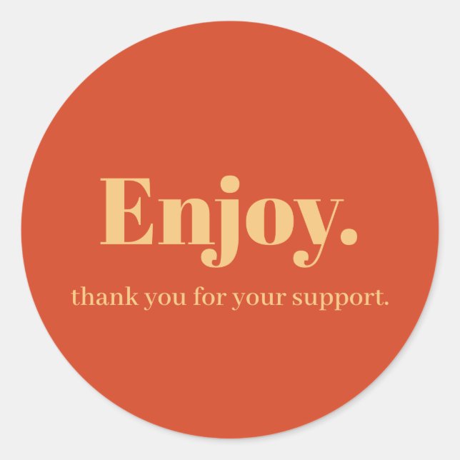 Sticker Rond Profitez de la conception de l'autocollant profess (Devant)