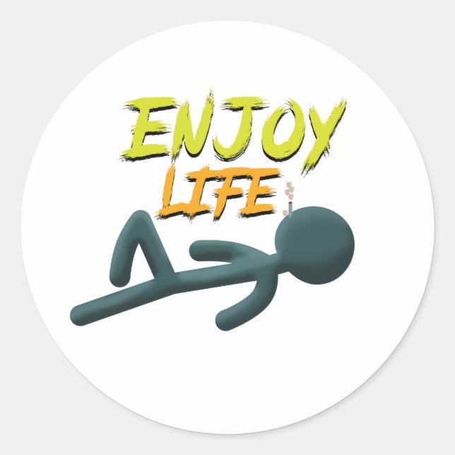 Sticker Rond Profitez de la vie (Devant)