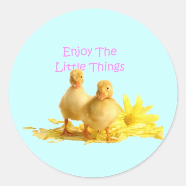 Sticker Rond Profitez Des Petites Choses, Des Colliers (Devant)