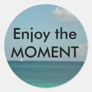 Sticker Rond Profitez du moment