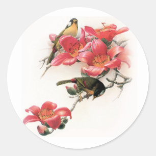 Sticker Rond Profusion rose