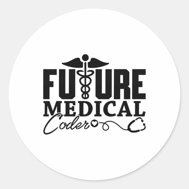 Sticker Rond Programmateur du futur assistant Codeur Médicale (Devant)