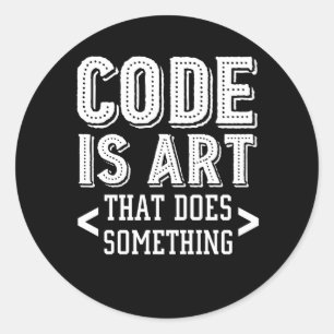 Sticker Rond Programmation Informatique Coding Art Faire Quelqu