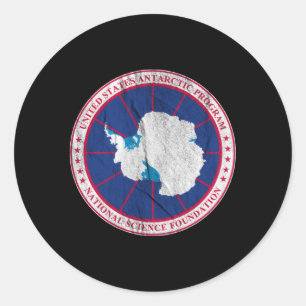Sticker Rond Programme Antarctique Usa Antarctique