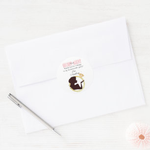 Sticker Rond Programme de l'enterrement de vie de jeune fille L