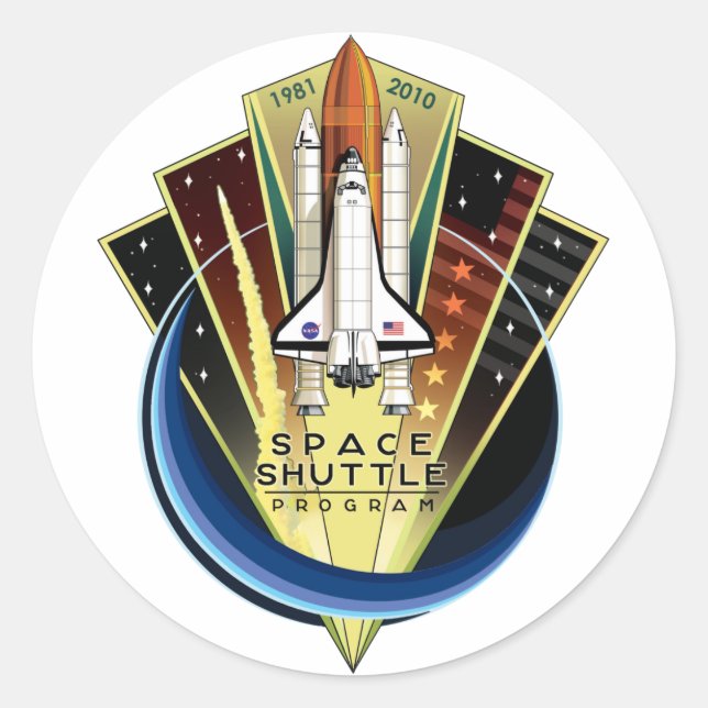 Sticker Rond Programme de navette spatiale Patch commémoratif (Devant)