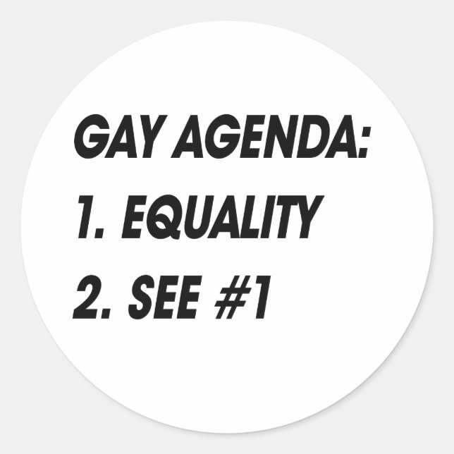 STICKER ROND PROGRAMME GAY - ÉGALITÉ (Devant)