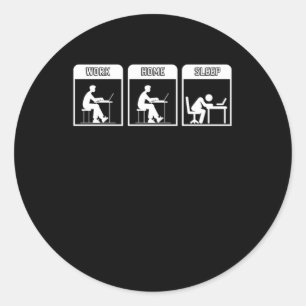 Sticker Rond Programmer la vie Programmation Coder Coder PC Cad