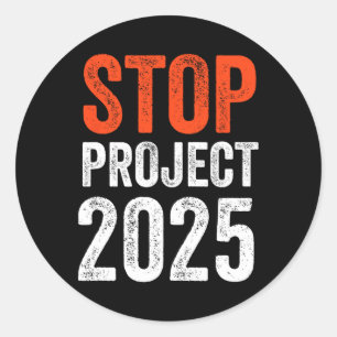 Sticker Rond Projet anti-Trump 2025