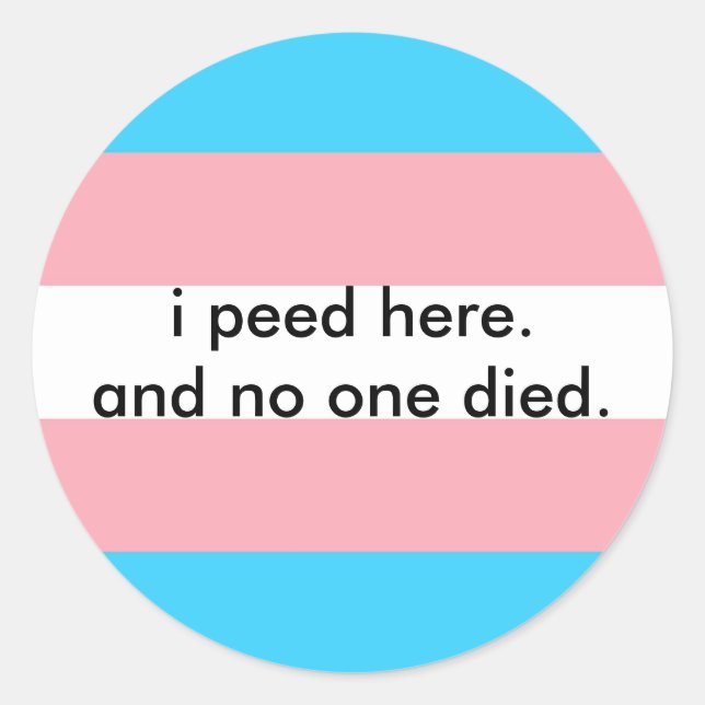 Sticker Rond projet de loi sur la salle de bain (Devant)
