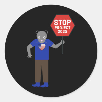 Sticker Rond Projet "vermin" Stop Activist Project 2025.