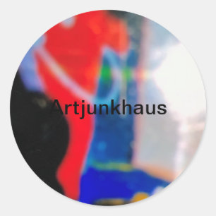 Sticker Rond Promenade Abstraite Jeff Hankamer Artjunkhaus Art