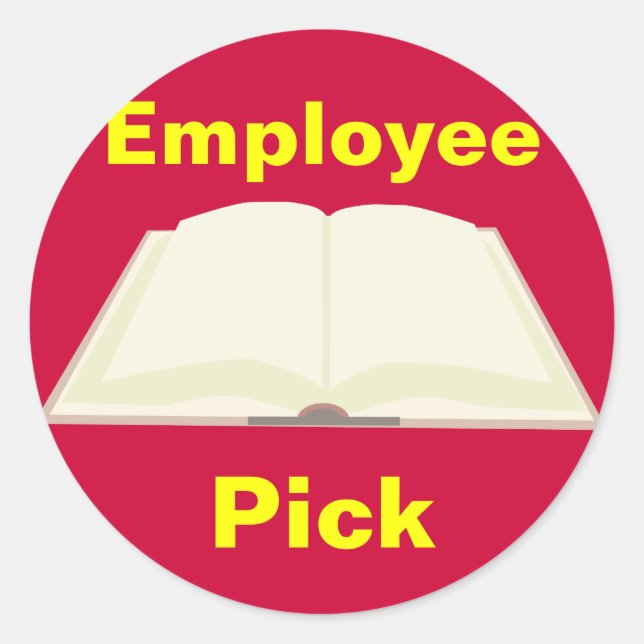 Sticker Rond Promo du carnet de prélèvements d'employés (Devant)