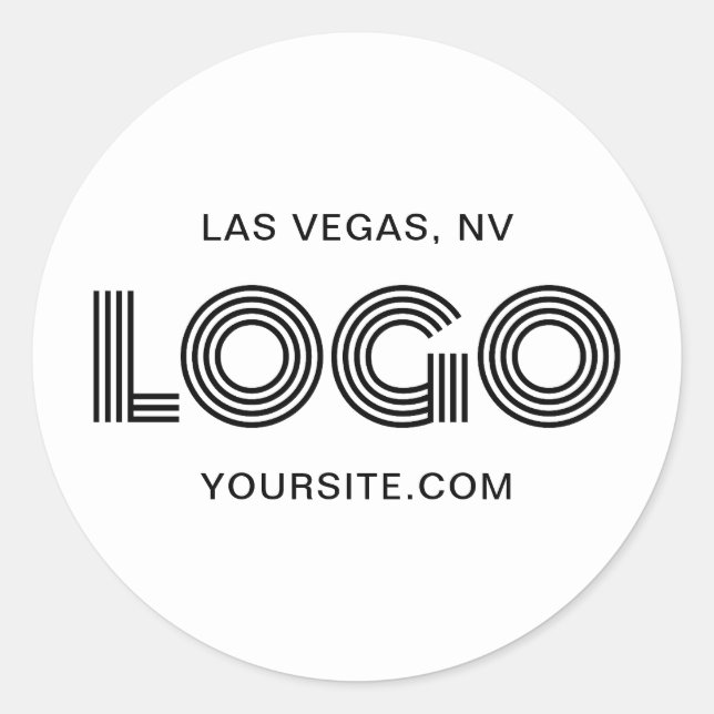 Sticker Rond Promo du logo moderne noir (Devant)